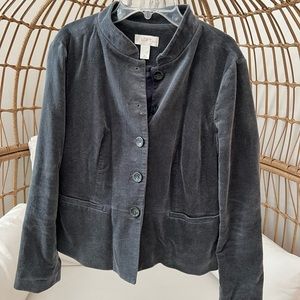 Loft velvet gray jacket